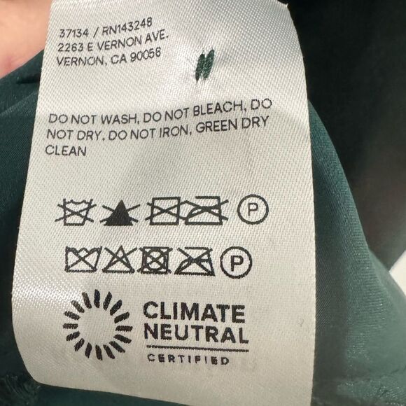 NWT Reformation Poppies silk cutout dress in Forest green - Picture 13 of 13